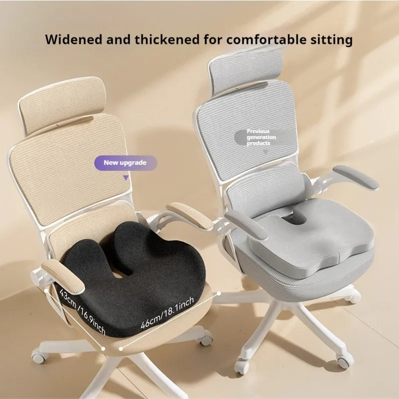 Thickened Memory Foam Cushion for Office Chair, Breathable Seat Pad to Relieve Back Pain and Hemorrhoids Office Sitting Artifact